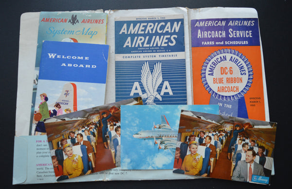 American Airlines DC-7 Flagship Flight Folder (1955)