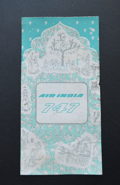 Air India 747 Boarding Pass "BOM" (1970s)