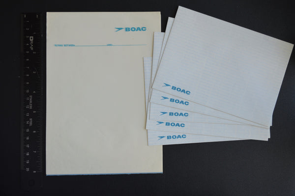 British Overseas Airway Corporation (BOAC) Writing Pad w/ envelopes (1960/70s)